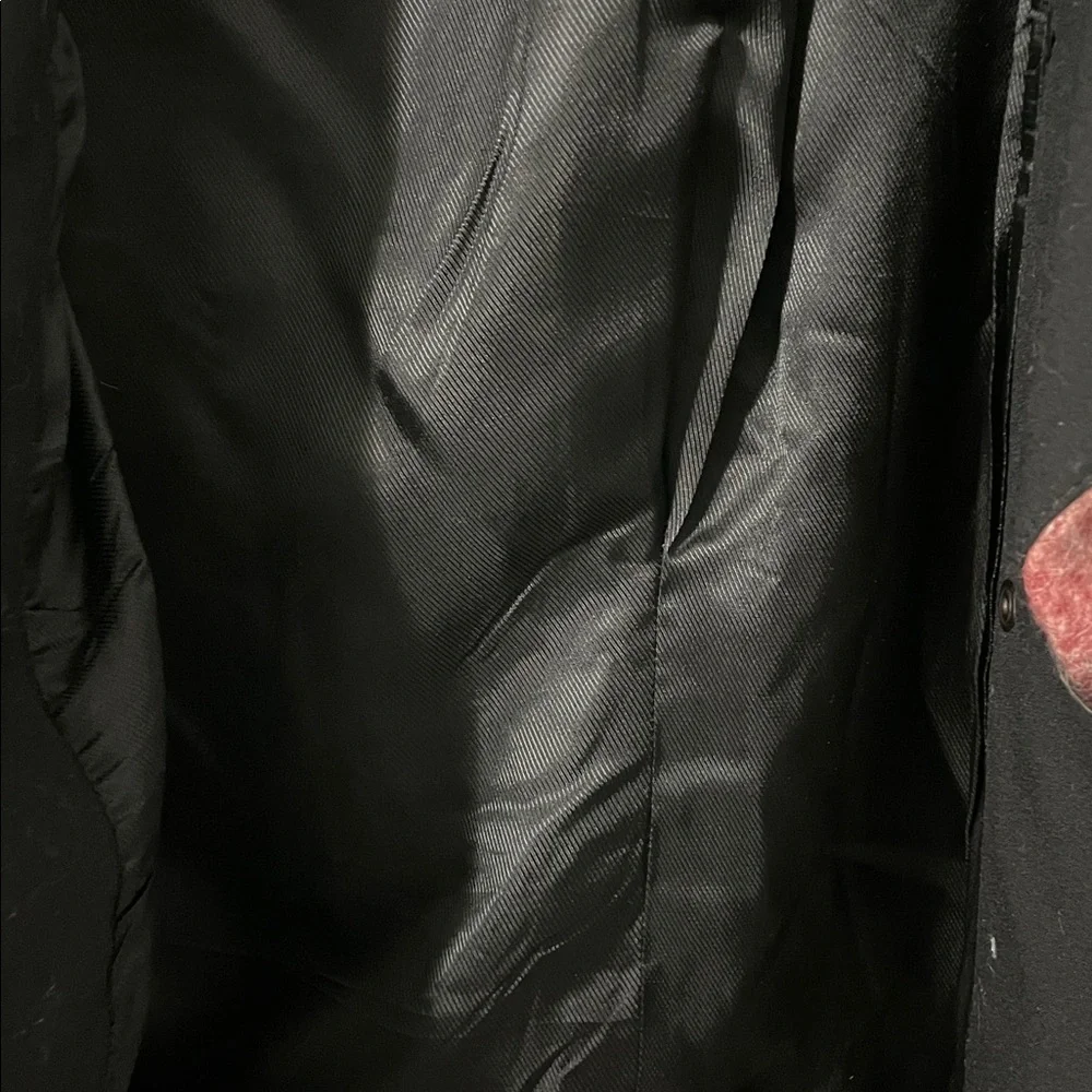 Zara Basic Like New Buffalo Plaid Red & Black Wool Mohair Teddy Jacket Medium - Picture 10 of 12